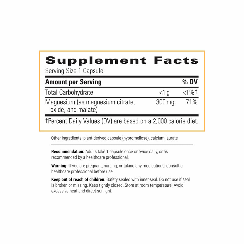 Integrative Therapeutics Tri-Magnesium – Supports Cellular Energy & Metabolism – 180 Capsules