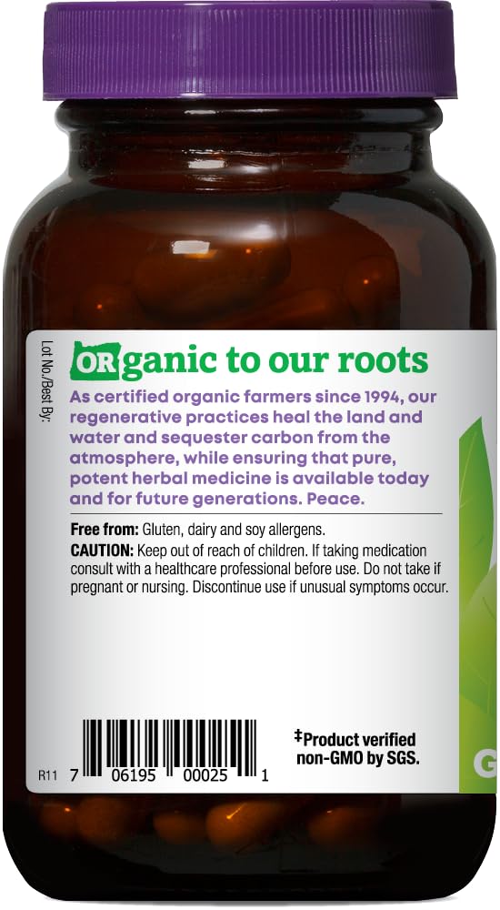 Oregon's Wild Harvest Burdock Organic - Gluten Free, Non-GMO Vegan Capsules (90 Count)