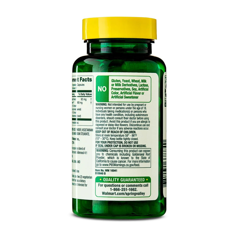 Echinacea Goldenseal Blend – 900 mg, 75 Vegetarian Capsules | Daily Wellness Supplement