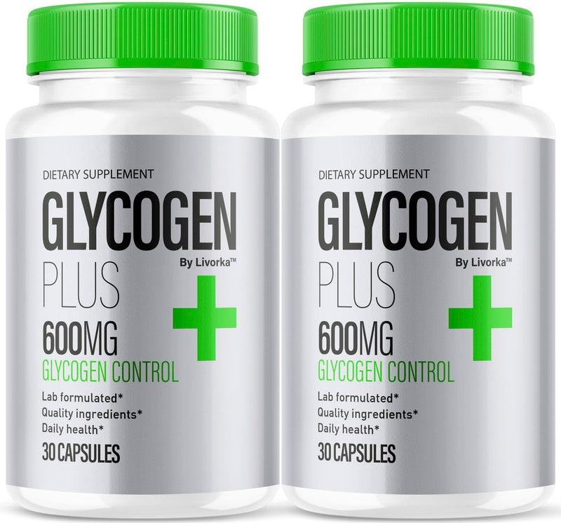 (2 Pack) Glycogen Plus – 600mg Capsules, All-Natural Glycogen Support