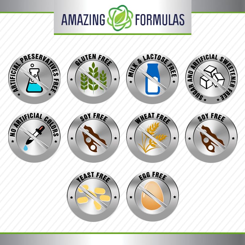 Amazing Formulas NAC Supplement - 600 mg per Serving | 250 Capsules | Non-GMO | Gluten Free | Made in USA