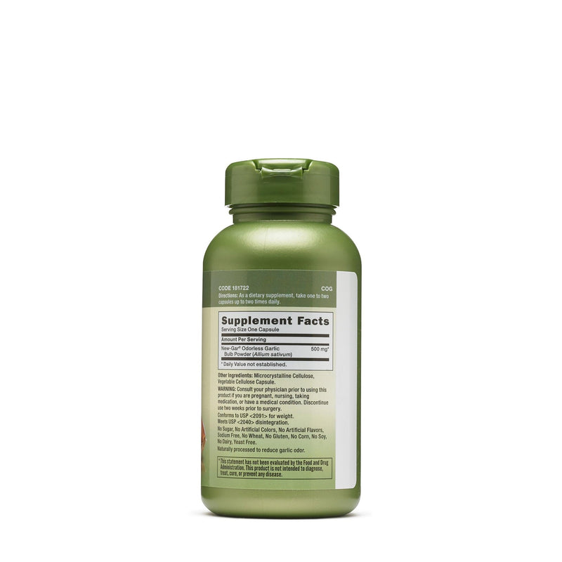 GNC Herbal Plus Odorless Garlic 500mg – Vegetarian, Cardio Health