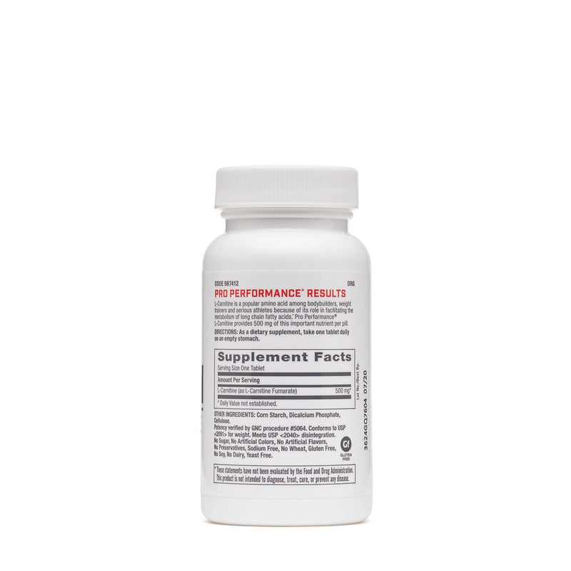 GNC Pro Performance L-Carnitine 60 Tablets - Supports Muscle Recovery