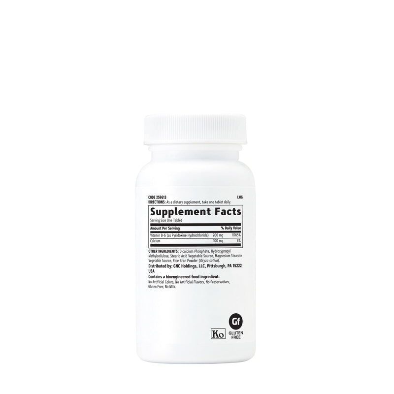GNC Vitamin B6 200mg Supplement – Immune & Nervous System Support (Pack of 2, 100 Servings)