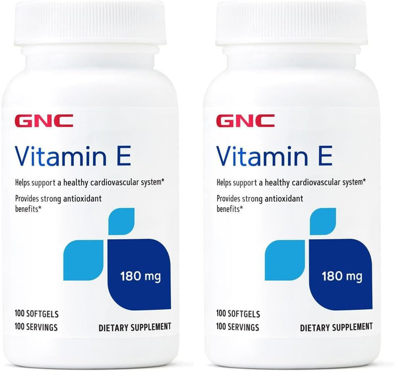 GNC Vitamin E 200mg – Cardiovascular Support, 100 Servings (Pack of 2)