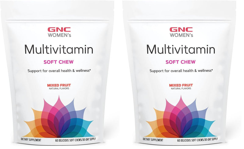 GNC Women's Multivitamin Soft Chew - Mixed Fruit (Pack of 2) | Vitamins for Women