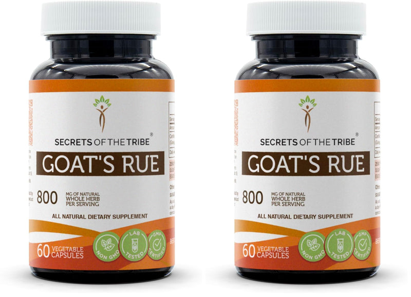 Goat's Rue 60 Capsules (800 mg) – Secrets of the Tribe, Galega officinalis, Pack of 2