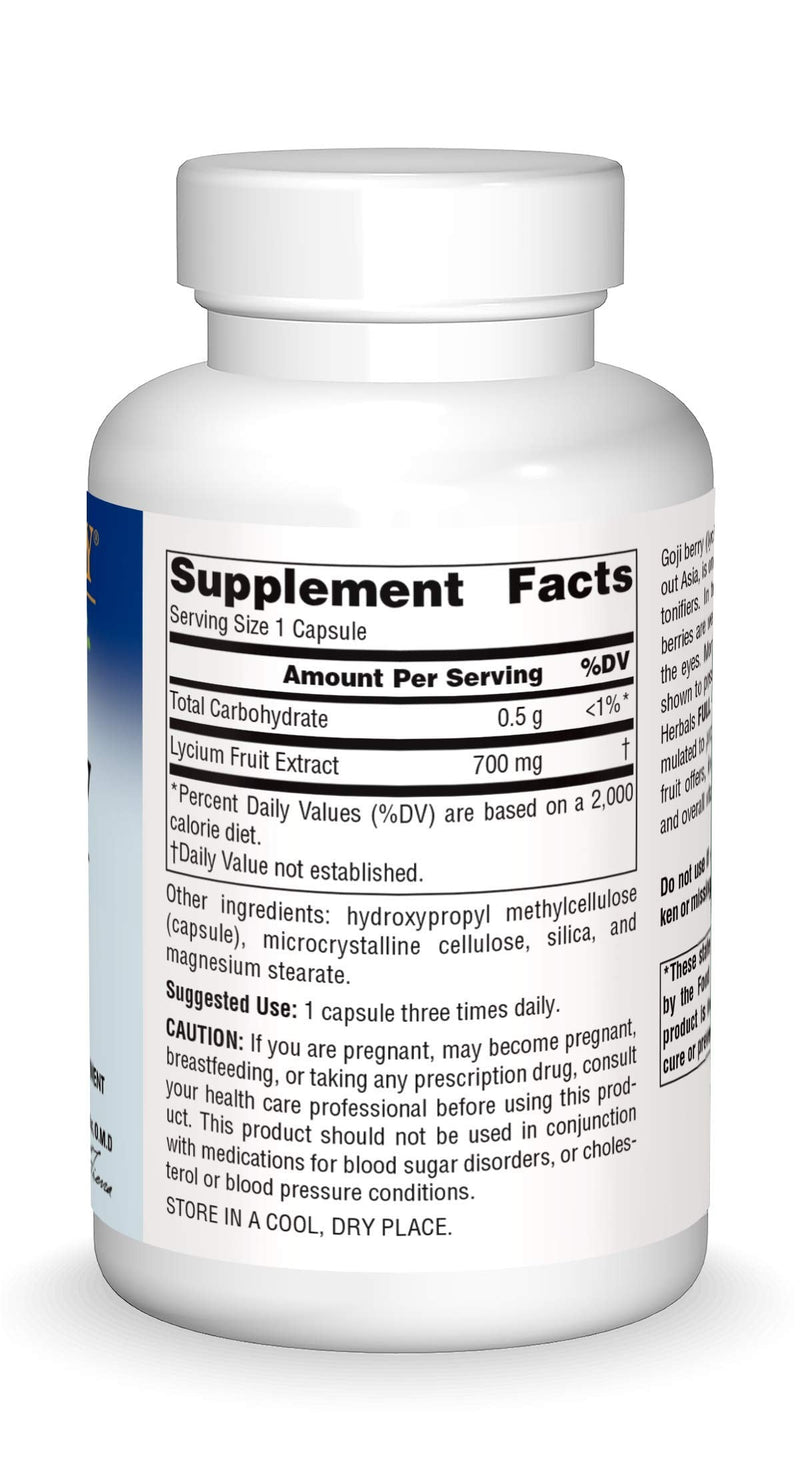 Planetary Herbals Goji Berry Full Spectrum 700mg – 90 Vegetarian Capsules