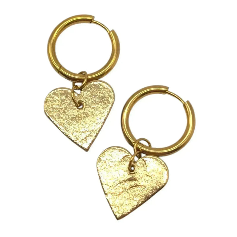 Gold and leopard mini heart cork charms