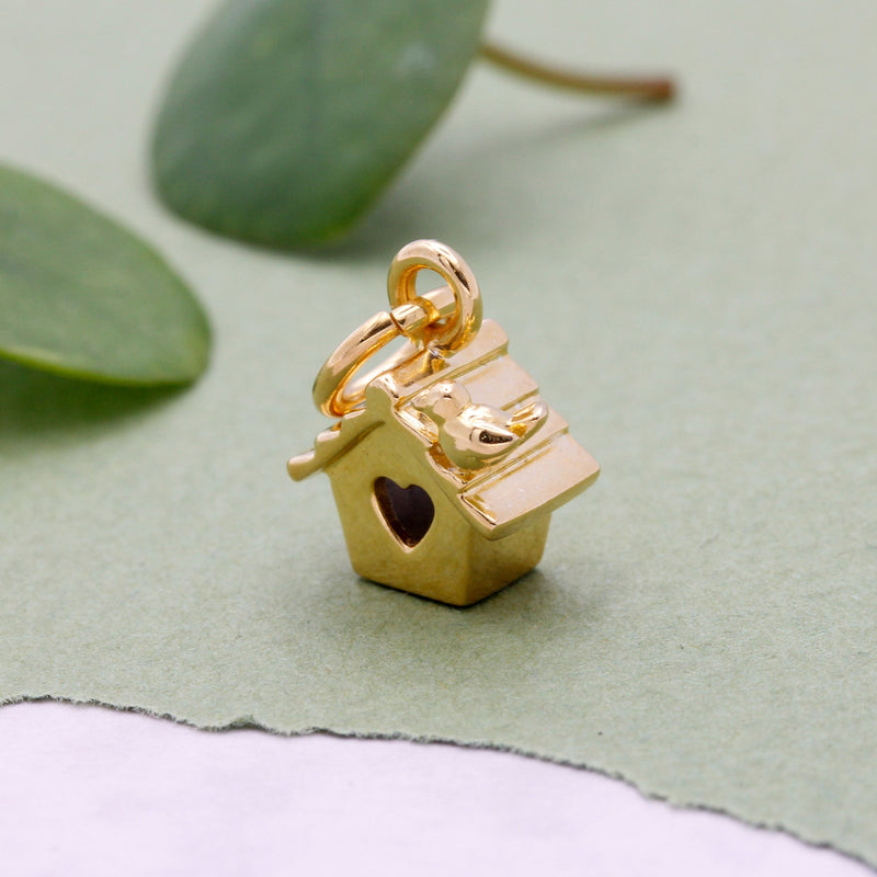 Bird House Silver Charm