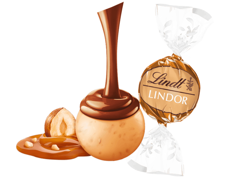 Golden Caramel & Hazelnut Chocolate Lindt Lindor - InStock