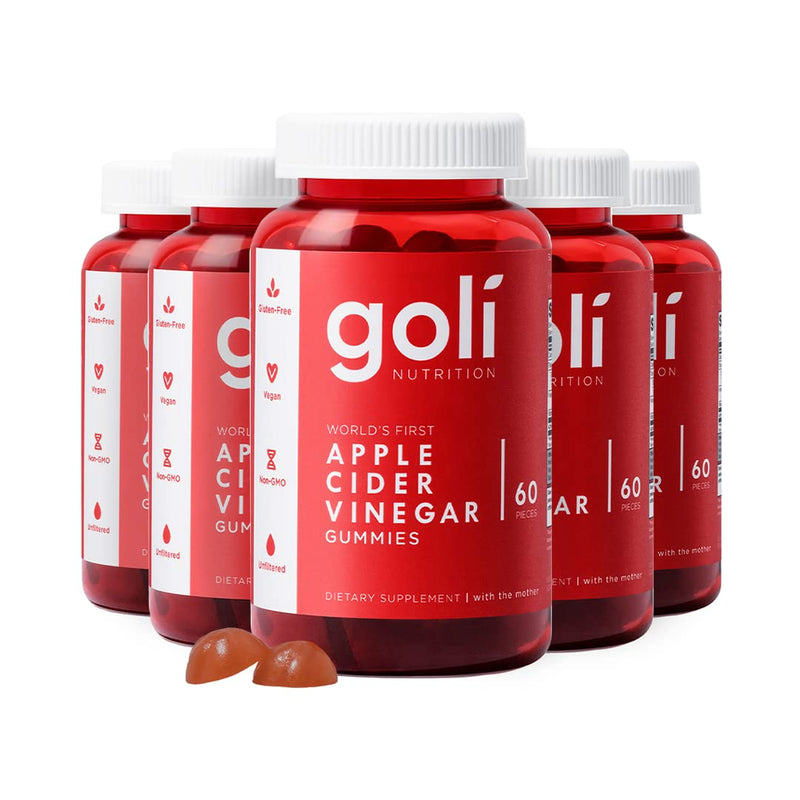Goli Apple Cider Vinegar Gummies – 300 Count, Vegan, Gluten-Free, Non-GMO, B12 & B9