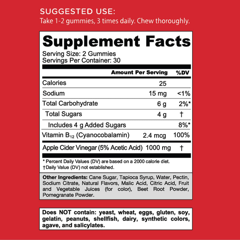 Goli Apple Cider Vinegar Gummies – 300 Count, Vegan, Gluten-Free, Non-GMO, B12 & B9