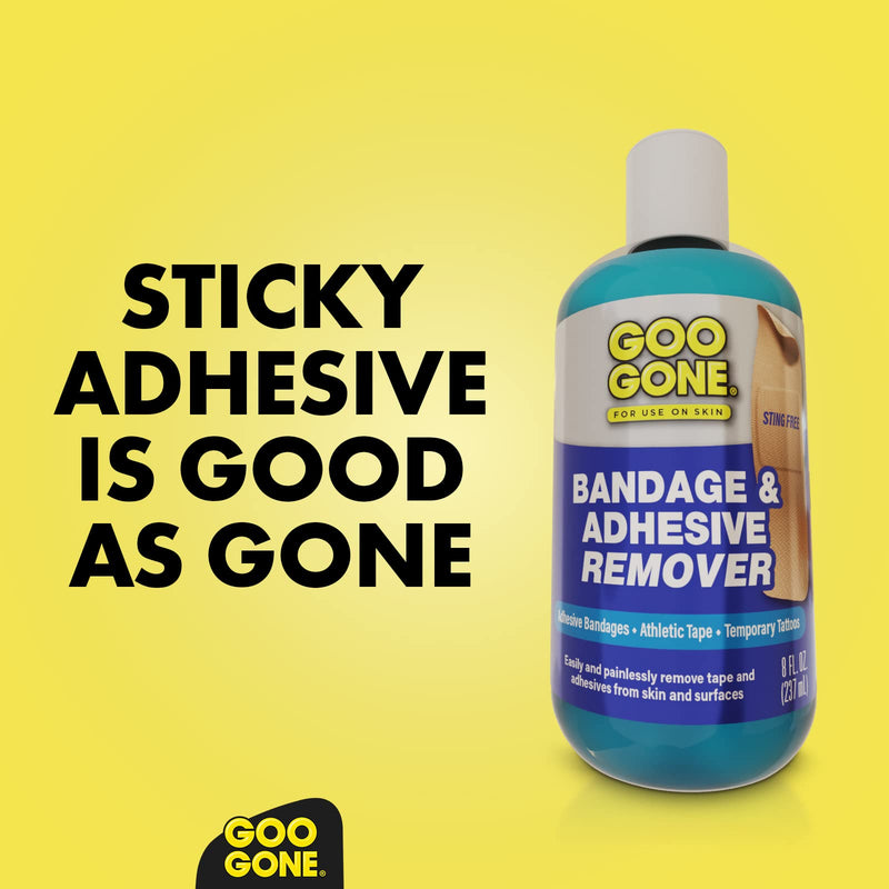 Goo Gone Skin Adhesive Remover - Safe, Pain-Free Removal for CGMs, KT Tape & Medical Adhesives (8 oz)