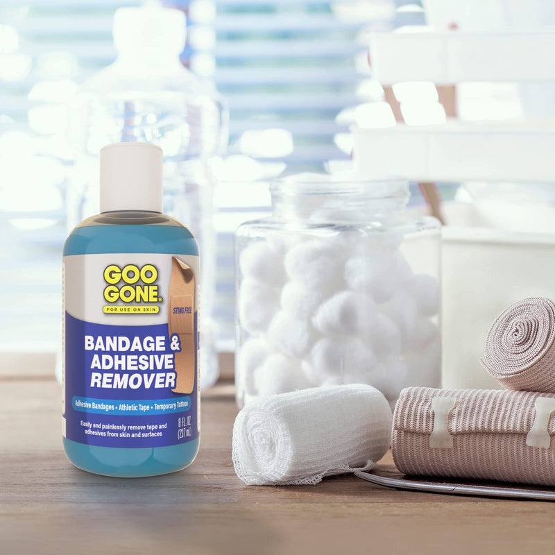 Goo Gone Skin Adhesive Remover - Safe, Pain-Free Removal for CGMs, KT Tape & Medical Adhesives (8 oz)