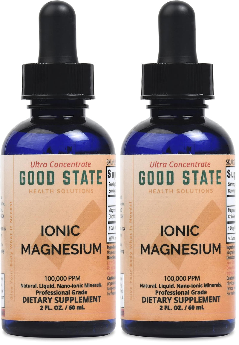 Good State Liquid Ionic Magnesium Ultra Concentrate - 100 Servings per Bottle (Pack of 2)