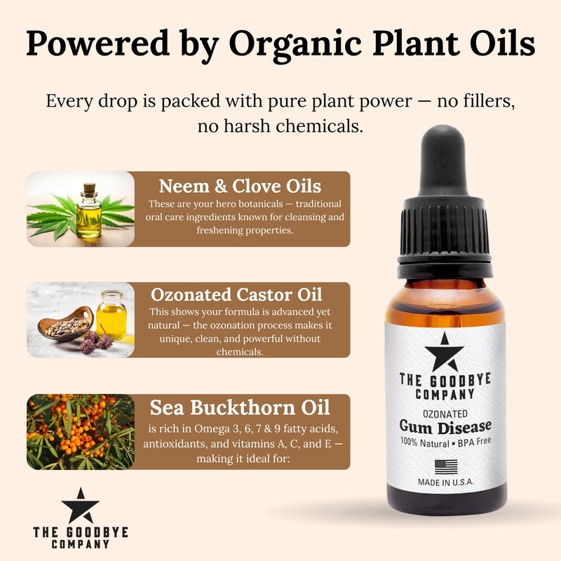 The Goodbye Company Ozonated Gum Treatment Oil – Clove & Neem for Healthy Gums | 15 ml
