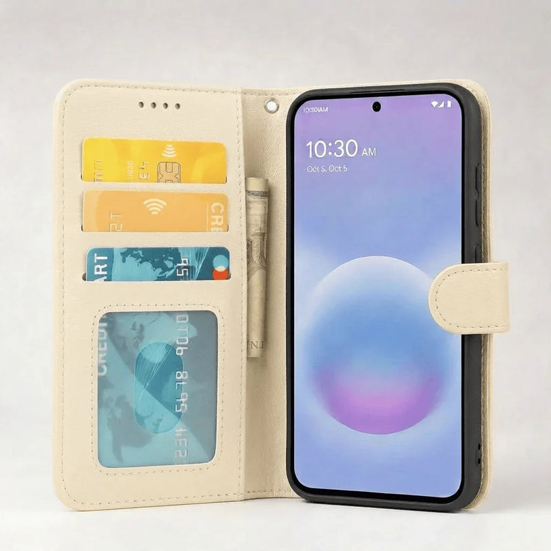 Google Pixel 6 Pro Book Flip Case Leather Wallet