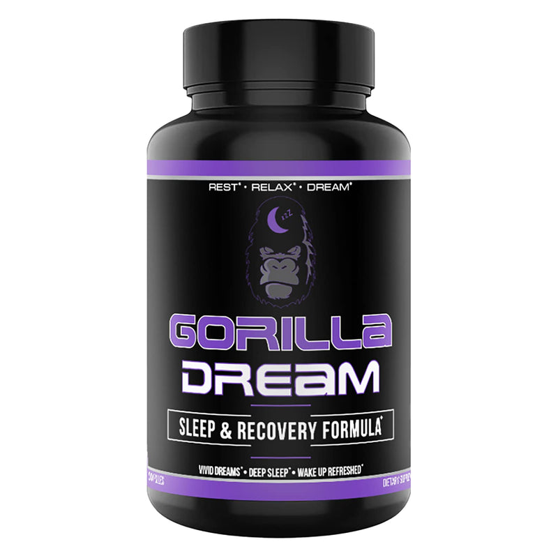 Gorilla Mind Dream Sleep Supplement (120 Capsules) - Nootropic Sleep & Recovery