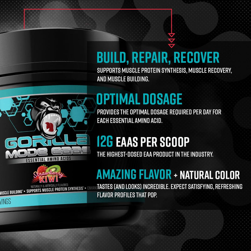 Gorilla Mind EAA – Essential Amino Acids for Muscle Building & Recovery (492g)