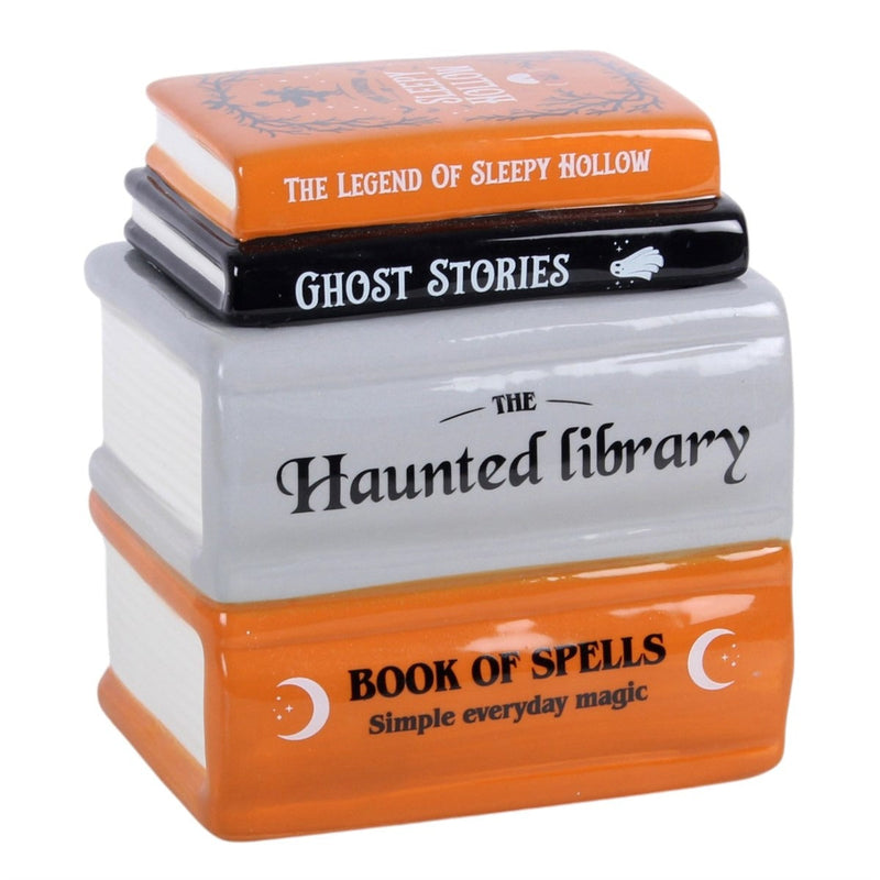 Haunted Library Book Stack Oil and Wax Burner