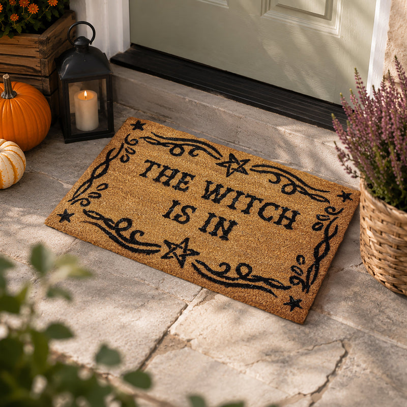 The Witch Is In Coir Doormat