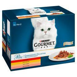 Gourmet Perle Connoisseurs Collection (Beef, Chicken, Rabbit, Salmon), 12 x 85g - Case of 4