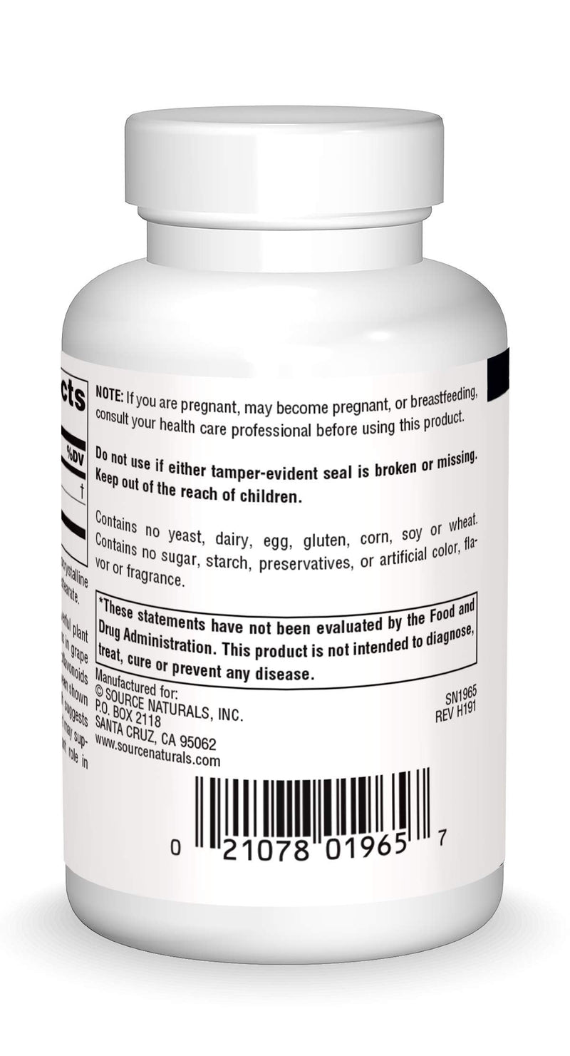 Source Naturals Grape Seed Extract - 100 mg, 60 Capsules | Supports Healthy Aging Brain*