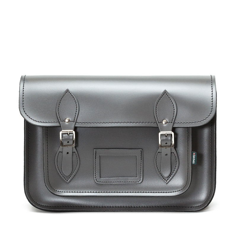 Handmade Leather Satchel - Graphite