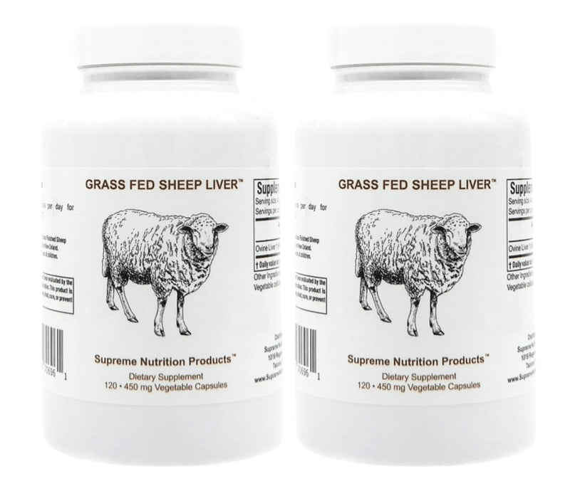 Grass Fed Sheep Liver Capsules – 120 Count (Pack of 2) | Supreme Nutrition