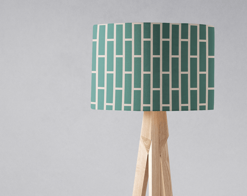 Green and Beige Geometric Lampshade