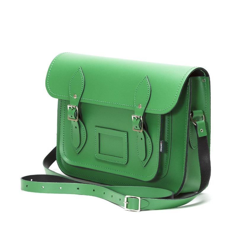 Handmade Leather Satchel - Green