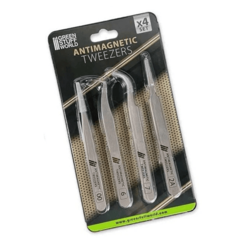 Green Stuff World 100% Anti-magnetic Quartz Tweezers Set
