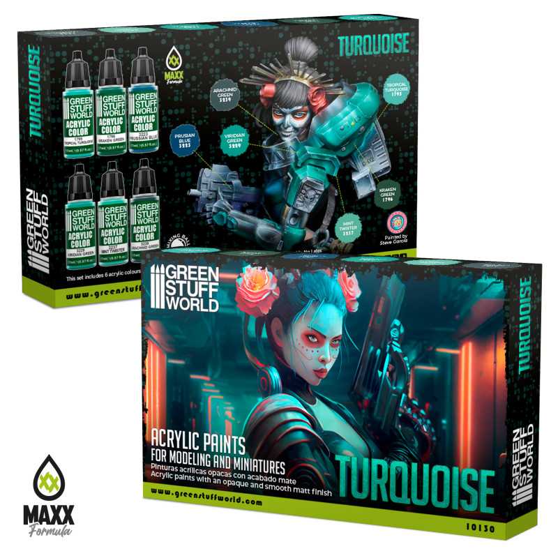Green Stuff World Paint Set - Turquoise