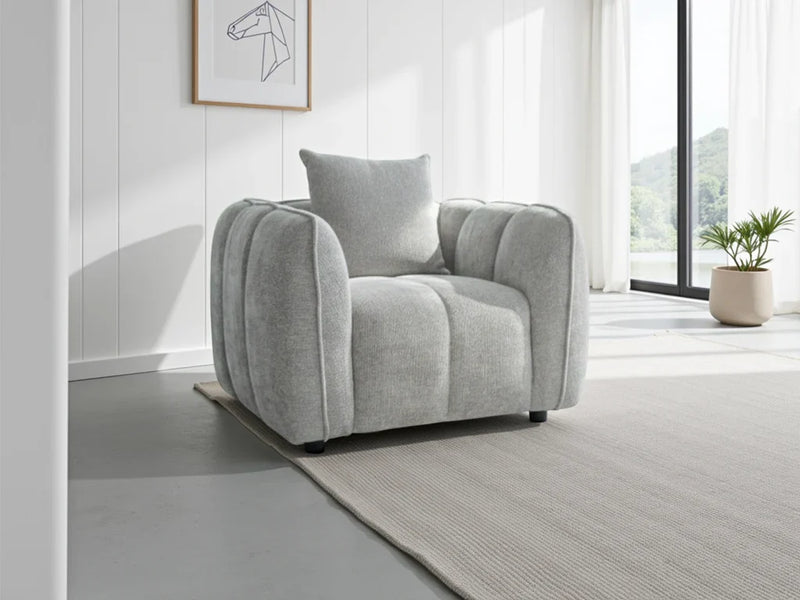 Luxurious Venice Fabric Armchair Sofa with Plush Comfort Design