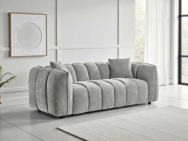 Luxurious Venice Velvet 3-Seater Sofa - Tufted Design, Deep Cushions
