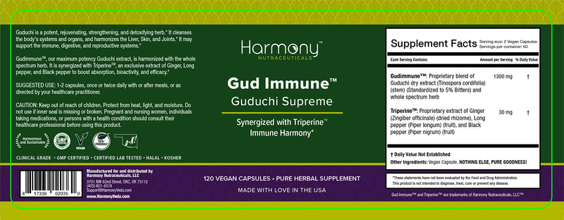 Guduchi Supreme – Highest Potency Ayurvedic Immune Support, Organic 120 Vegan Caps