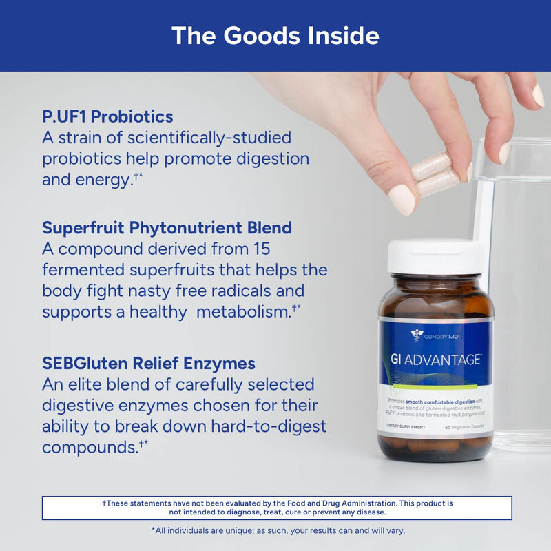 Gundry MD GI Advantage – Probiotics, Enzymes & Superfruit (30 Servings)