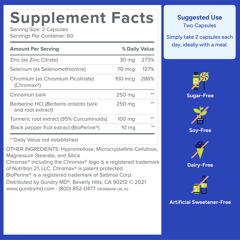 Gundry MD Metabolic Advanced with Berberine – Supports Healthy Metabolism, 120 Count