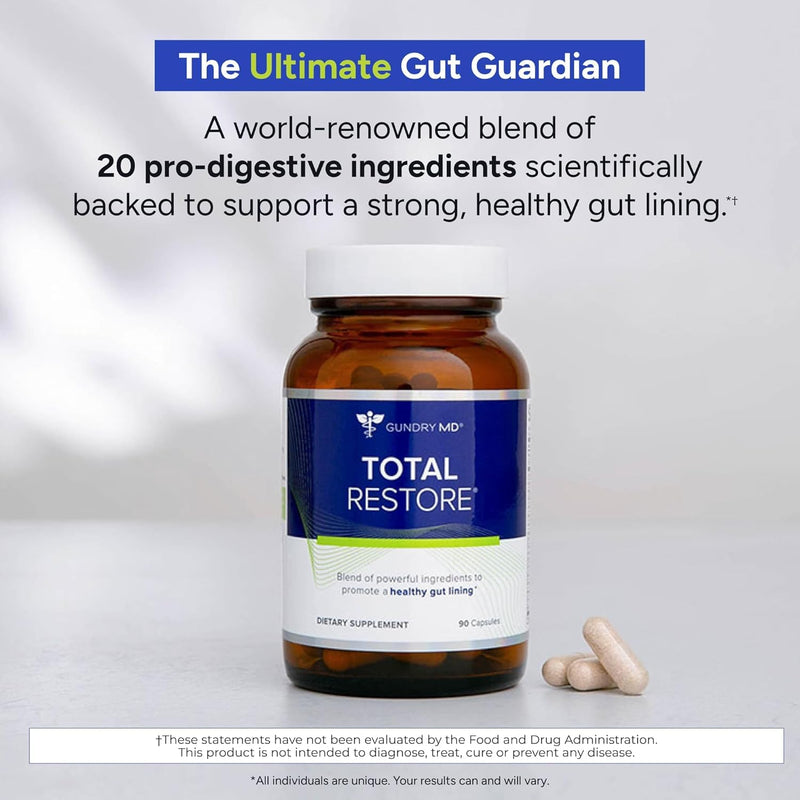 Gundry MD Total Restore Gut Lining Support – Digestive Wellness (90 Capsules)