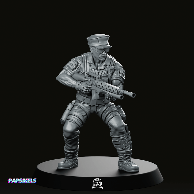 Gunnery Sergeant Leatherneck 2 Miniature Sci-Fi Machine Gunner