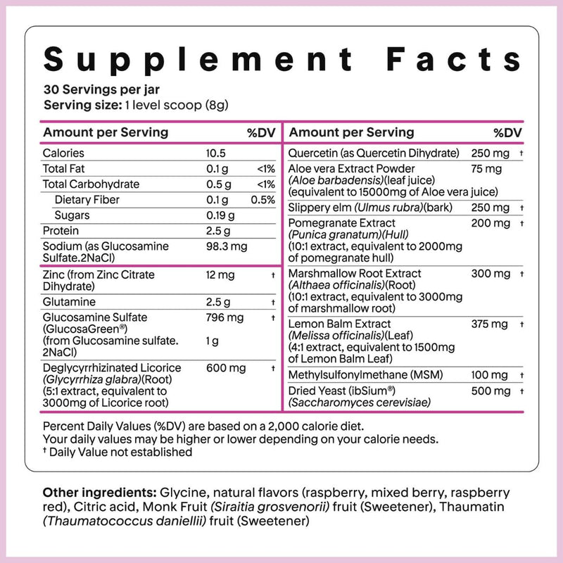 Goodness Lover Gut Soothe & Glow – Digestive Support with L-Glutamine & MSM | 30 Servings