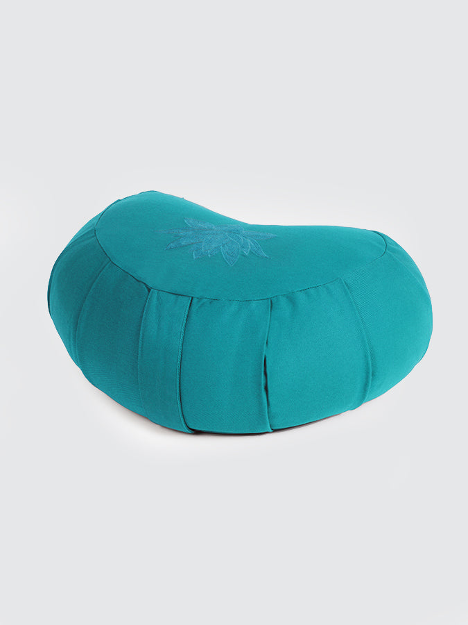 Yoga Studio GOTS Organic Cotton Crescent Lotus Zafu Buckwheat Cushion