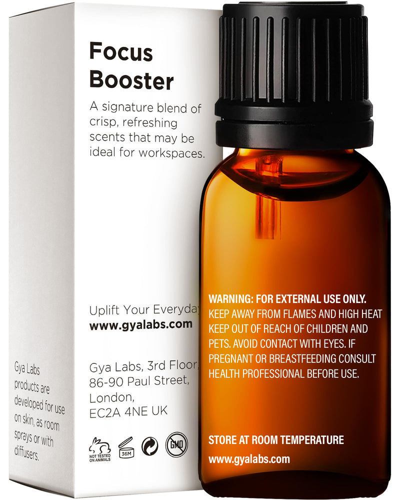 Gya Labs Focus Booster Essential Oil Blend – Fresh Mint Scent (0.34 fl oz)