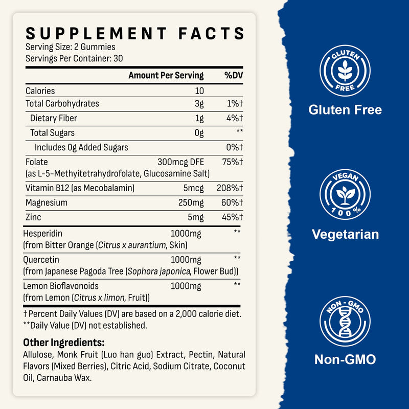 Gyumolics Flavonoid Gummies 3000mg – Bioflavonoid Complex with Hesperidin, Quercetin & Vitamin C – 120 Gummies