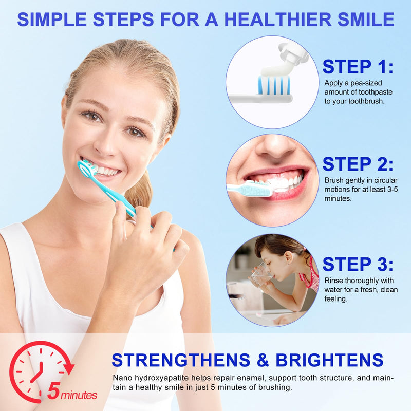 Hydroxyapatite Toothpaste – Enamel Protection & Gentle Mint (2 Tubes, 4.23 oz)