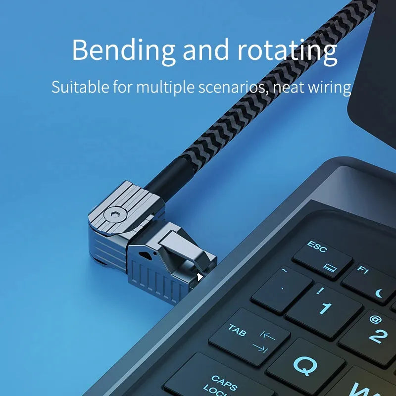 Hagibis 360° Cat8 Ethernet Cable RJ45 40Gbps Network LAN Cord