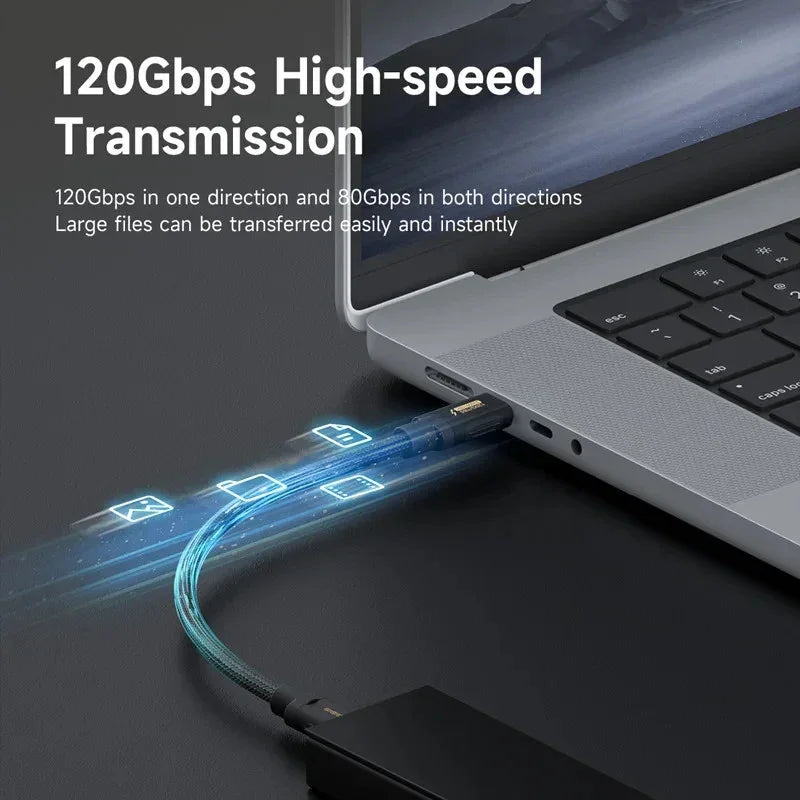 Hagibis Thunderbolt 5 Cable Intel Certified 120Gbps Data Transfer 240W Charging