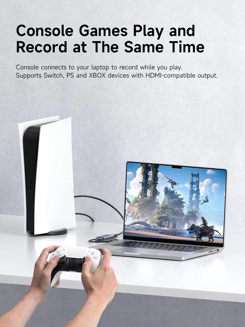 Hagibis USB 3.0 Video Capture Card HDMI to USB C 1080p 60Hz with PD Port
