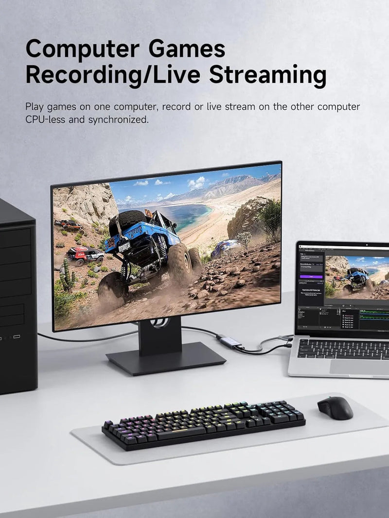 Hagibis USB 3.0 Video Capture Card HDMI to USB C 1080p 60Hz with PD Port